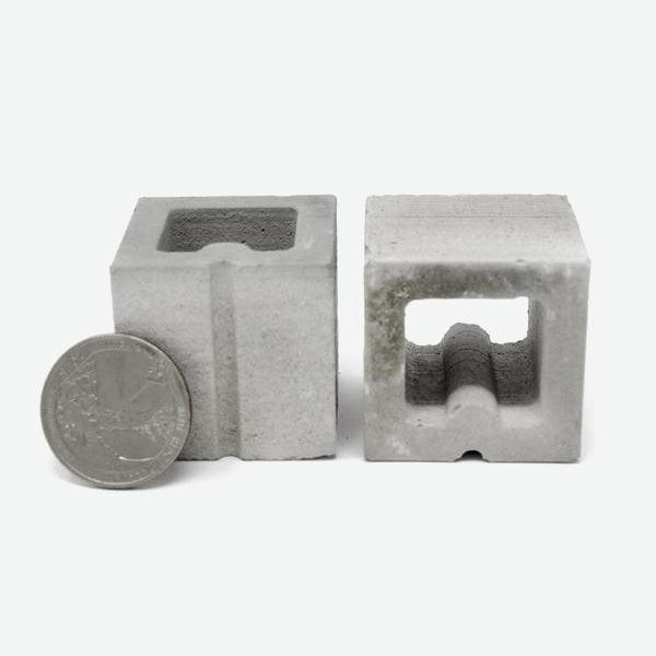 1:6 Scale Mini Half Cinder Blocks (2pk) - Mini Materials