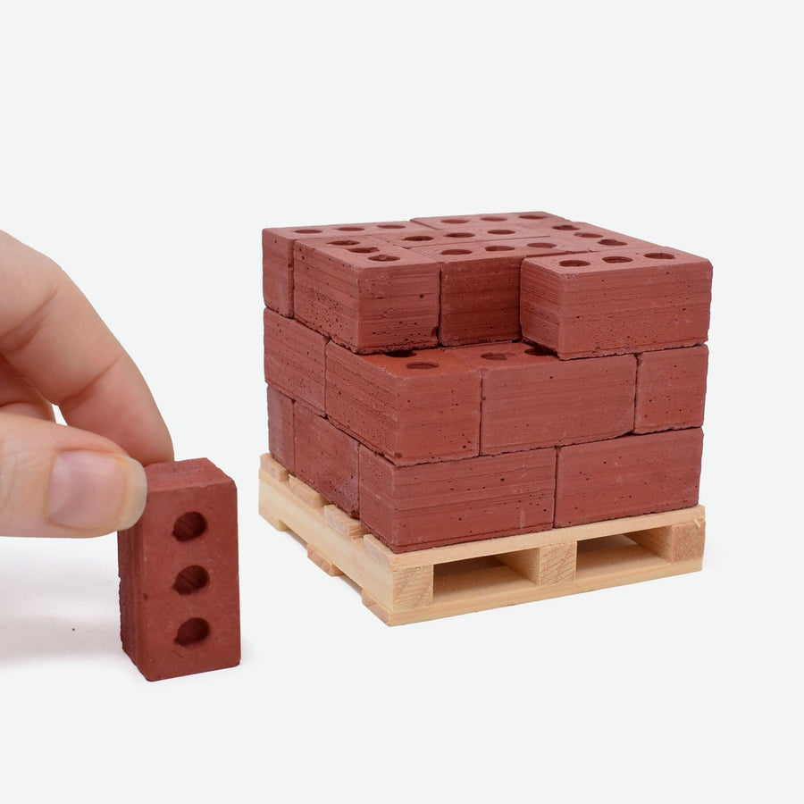1:6 Scale Mini Red Brick Pallet (24pk) - Mini Materials