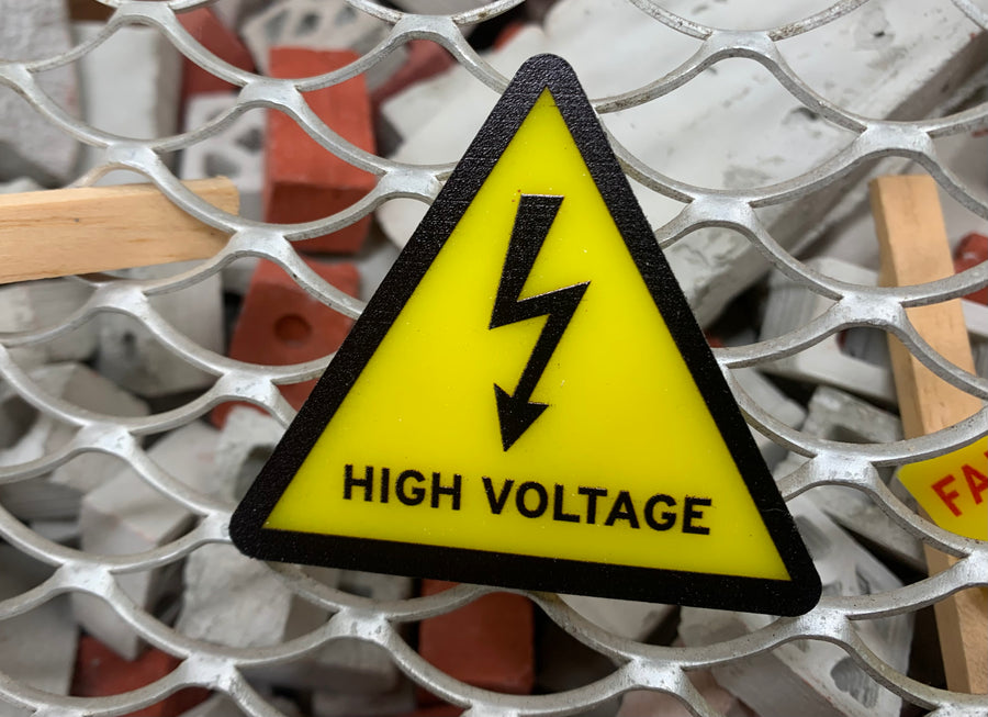 1:12 Scale Mini High Voltage Sign