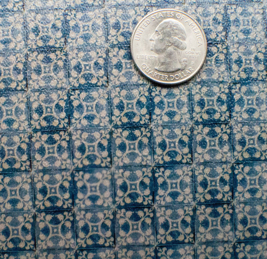 Blue Moroccan Miniature Flooring Sheet - Mini Materials