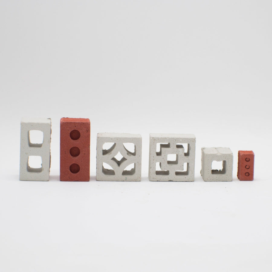 Brick and Cinder Block Sample Pack - Mini Materials
