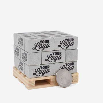 Custom Printed 1:12 Scale Mini Cinder Blocks on Pallet - Mini Materials