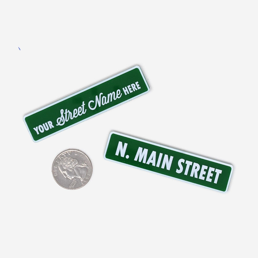 Custom Printed 1:12 Scale Street Sign - Mini Materials