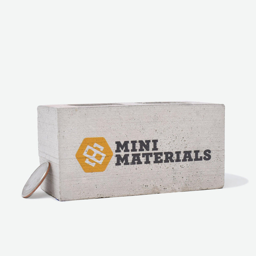 Custom Printed 1:4 Scale Mini Cinder Block - 1 Unit - Mini Materials