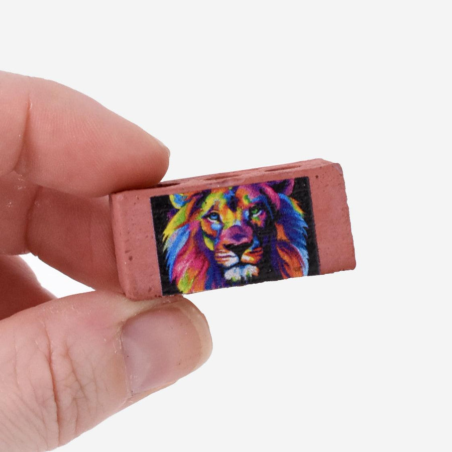 Custom Printed 1:6 Scale Mini Red Bricks on Pallet - Mini Materials