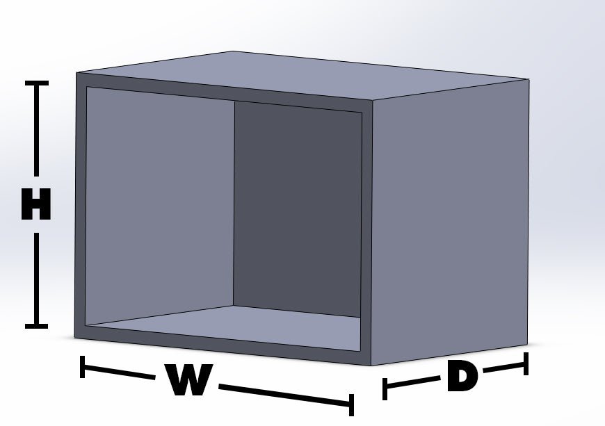 Micro Room Box Wood- Custom Size (Max Dimensions 4