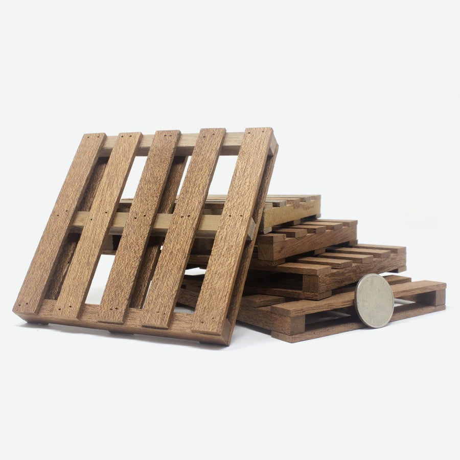Mini Pallet Coasters - Mahogany (5pk) - Mini Materials