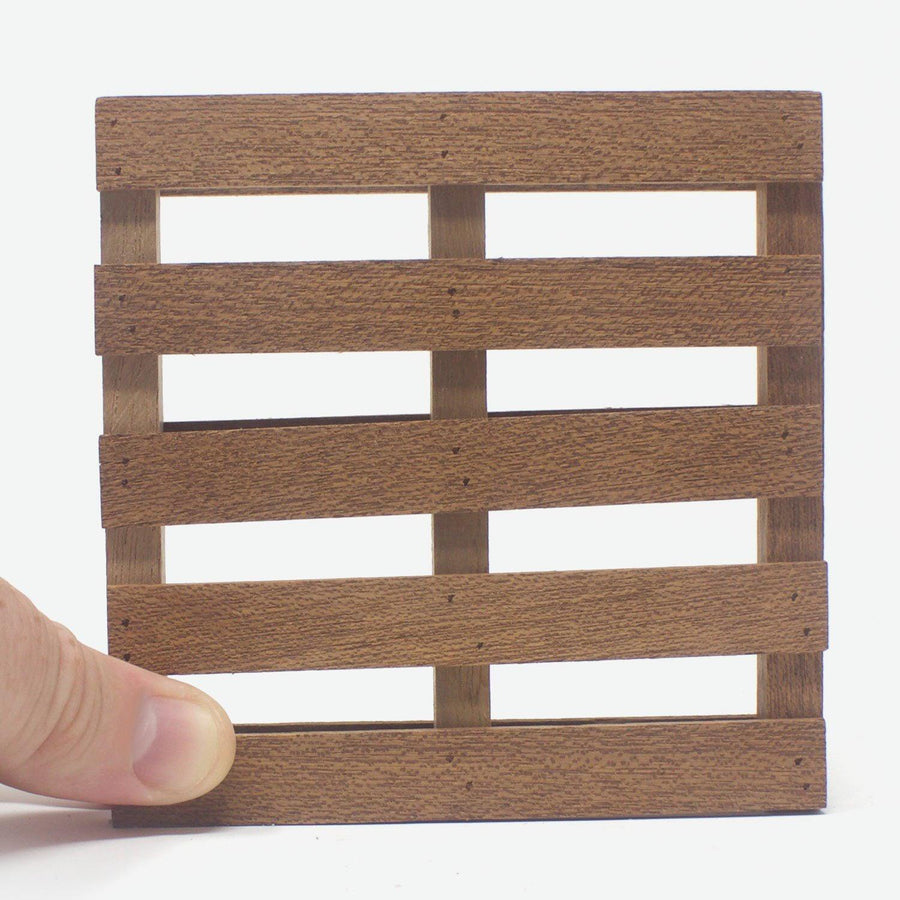 Mini Pallet Coasters - Mahogany (5pk) - Mini Materials