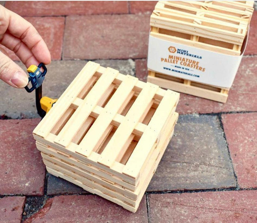 6-Pack Mini Wood Pallet Coasters for Beverages, Hot and Cold Drinks, Mini  Building Blocks Stacking, DIY Crafts, 4 x 4 x 11/16 - Wholesale Craft  Outlet