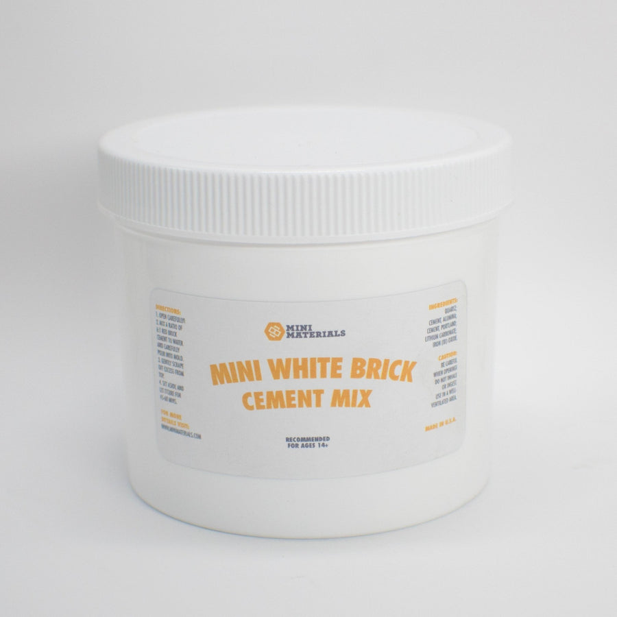 Mini White Brick Cement Mix - Mini Materials