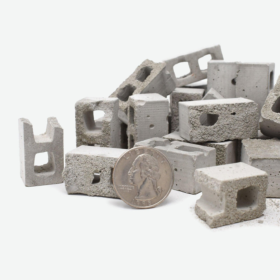 SCRATCH 'N DENT - 1:12 Scale Mini Cinder Blocks (1 lb) - Mini Materials