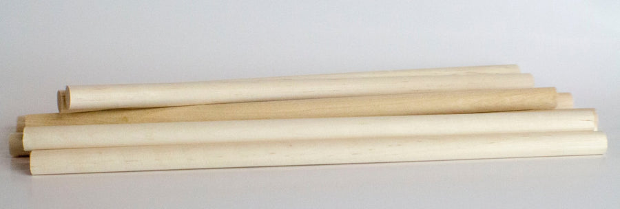 Wooden Round Dowel Rod- 1/2 x 12 (Dozen) - Mini Materials