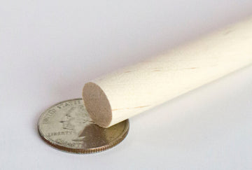 Wooden Round Dowel Rod- 1/2 x 12 (Dozen) - Mini Materials