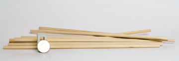 Wooden Round Dowel Rod- 1/4 x 12 (Dozen) - Mini Materials
